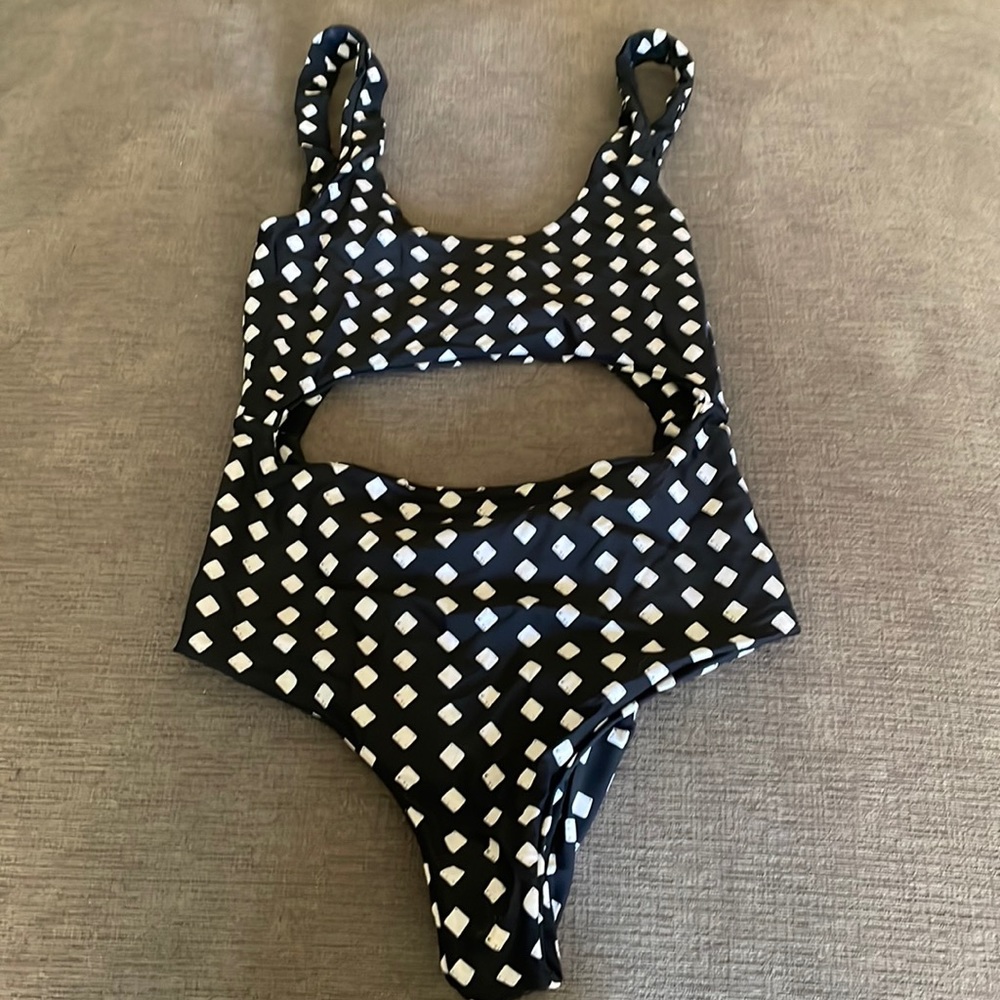 Amuse and Free People Collab Diamond patterned one piece